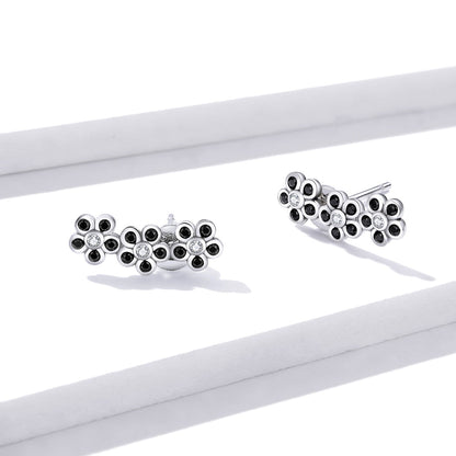 925 Sterling Silver Earrings with Pavé Setting CZ