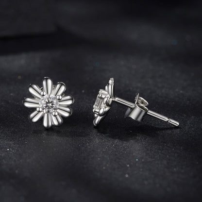 925 Sterling Silver Moissanite 0.3cm Earrings for Women