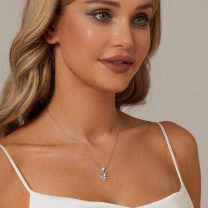 925 Sterling Silver Opal Nanometer Stone Necklace for Women