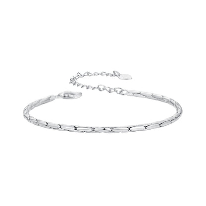 925 Sterling Silver + White Gold Plated Bracelet