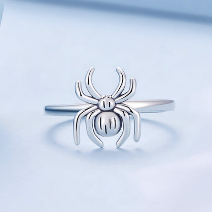 925 Sterling Silver Oxidized Spider Ring