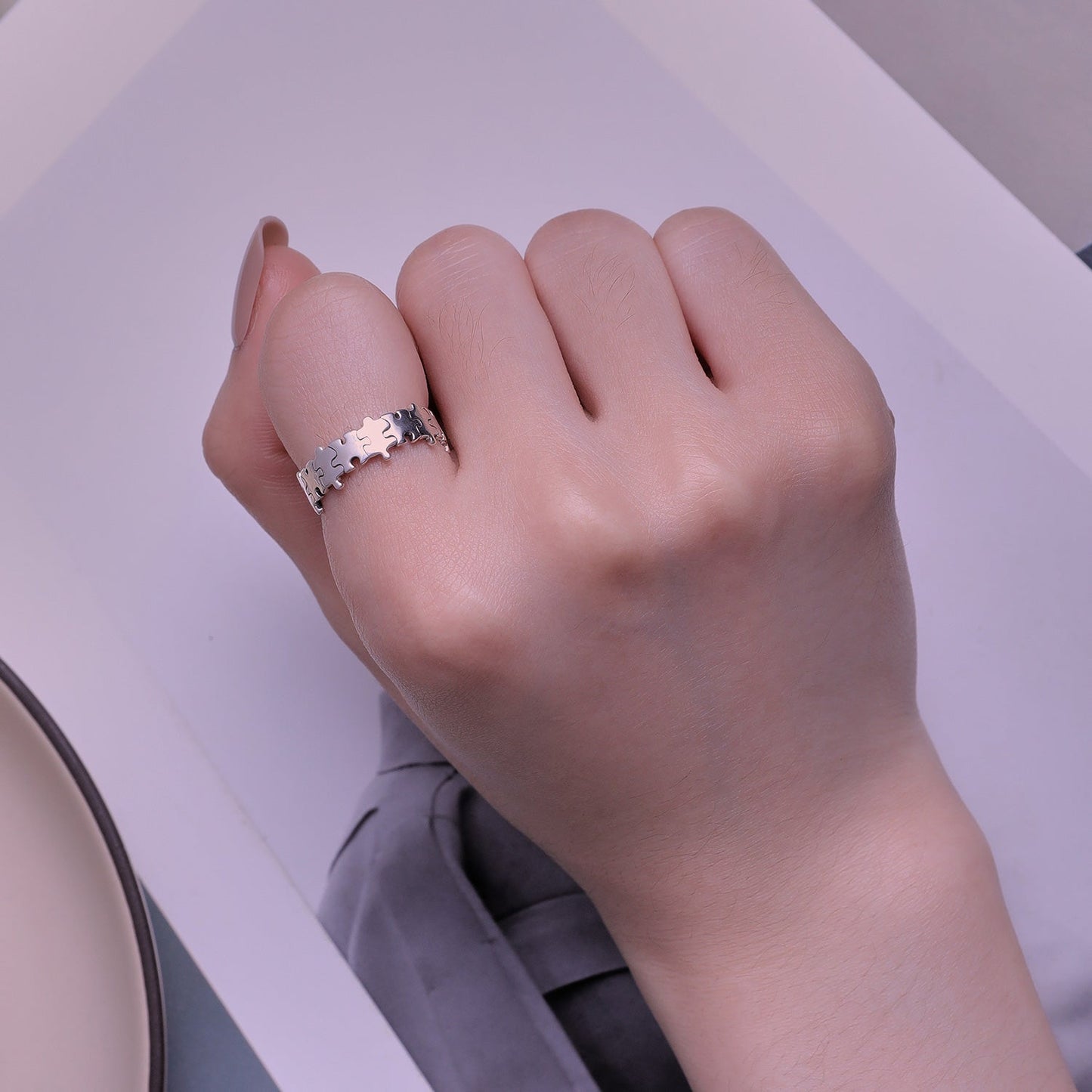 925 Sterling Silver Oxidized 6mm Ring