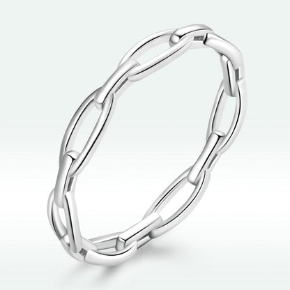925 Sterling Silver 0.3cm Platinum Plated Ring