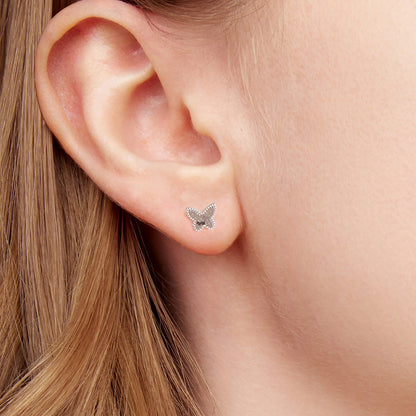 925 Sterling Silver Earrings with Plated White Gold for Women