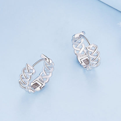 925 Sterling Silver Earrings with Platinum Plating for Women