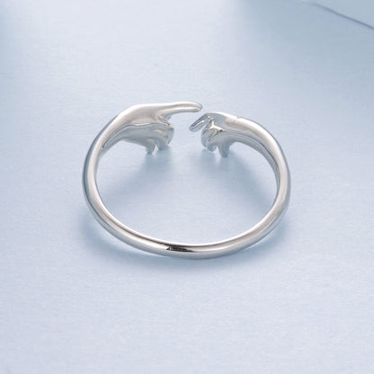 925 Sterling Silver Plated White Gold Ring for Women