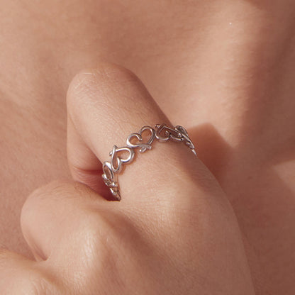 925 Sterling Silver and White Gold Plated Ring for Women
