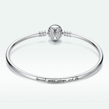 925 Sterling Silver 17.0 cm Oxidized CZ Bracelet for Women