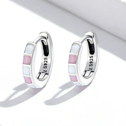S925 Sterling Silver Enamel Oxidized Earrings