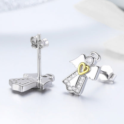 925 Sterling Silver Plated Platinum Gold Earrings for Women