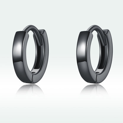 925 Sterling Silver & Plated Black Gold Earrings