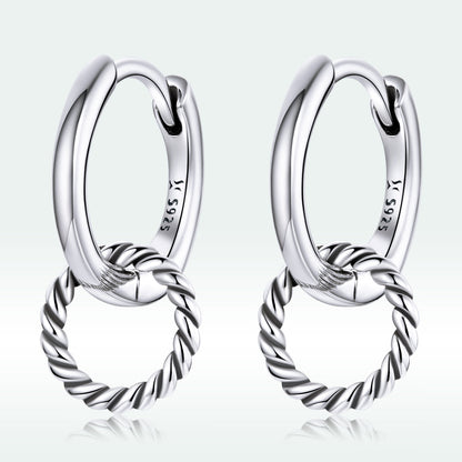 925 Sterling Silver & Oxidized Silver Earrings for Women
