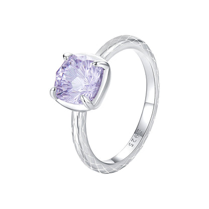 925 Sterling Silver Ring with Pavé Setting CZ, Size 6.0