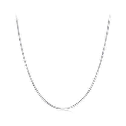 925 Sterling Silver + Plated White Gold 40cm Necklace