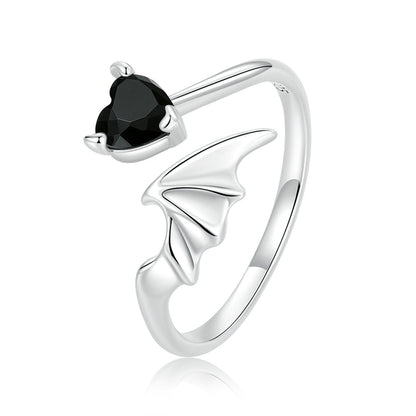 925 Sterling Silver Oxidized Pavé Setting CZ Ring