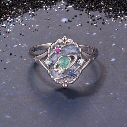 925 Sterling Silver Pendant 1.5*1.2 cm with Enamel and CZ for Women