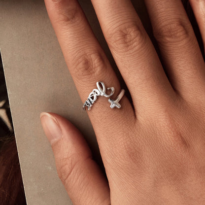 925 Sterling Silver Oxidized Silver Ring for Women