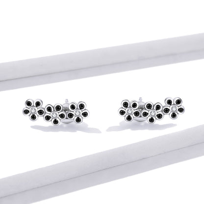 925 Sterling Silver Earrings with Pavé Setting CZ