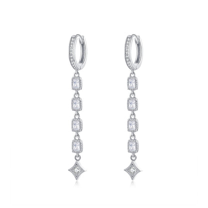 925 Sterling Silver Earrings with Pavé Set CZ