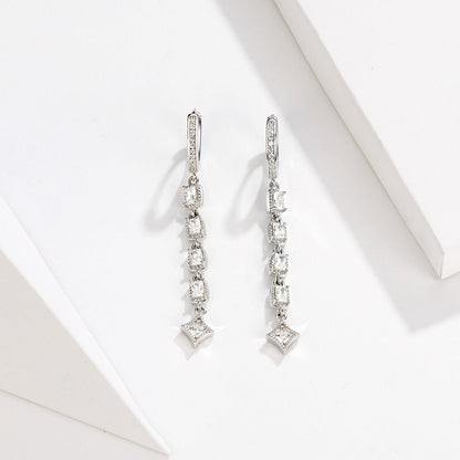 925 Sterling Silver Earrings with Pavé Set CZ