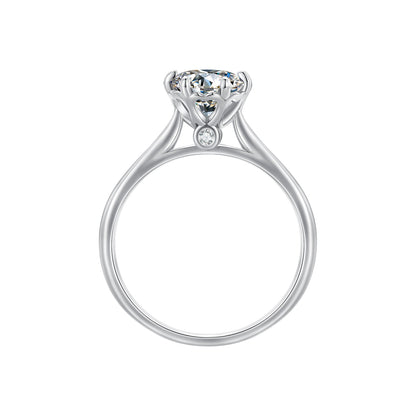 925 Sterling Silver Moissanite 1 Carat Ring Size 6 for Women