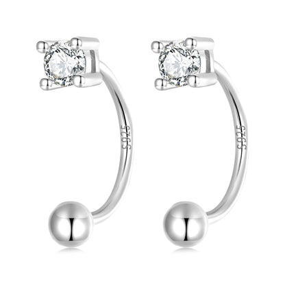 925 Sterling Silver Earrings for Women with CZ in Pavé Setting