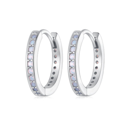 925 Sterling Silver Opal Earrings for Women