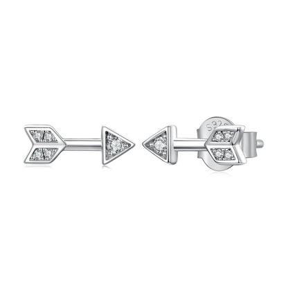 925 Sterling Silver 0.08ct and 0.12ct Moissanite Earrings in White Gold for Women
