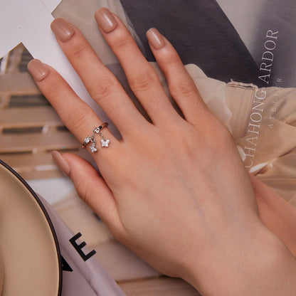 925 Sterling Silver Pavé Setting CZ Ring for Women