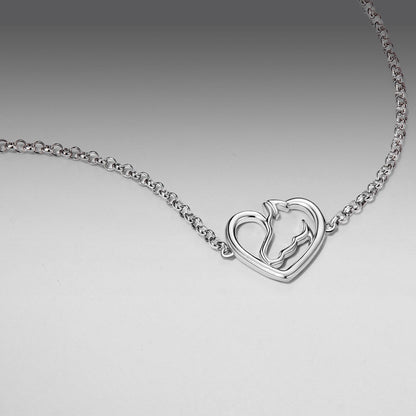 925 Sterling Silver Plated White Gold Bracelet 21cm for Women
