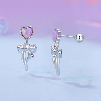 925 Sterling Silver Translucent Opal Earrings for Women