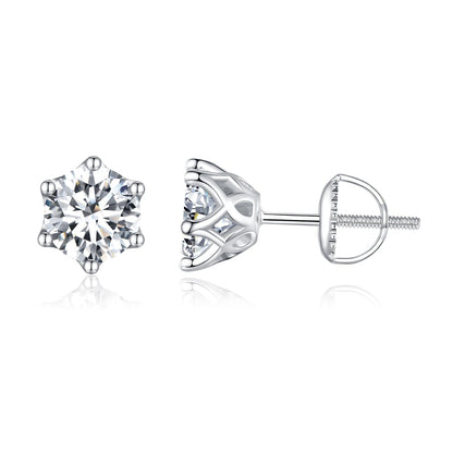 925 Sterling Silver Moissanite Earrings for Women