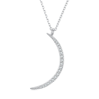 925 Sterling Silver Adjustable CZ Pendant Necklace for Women