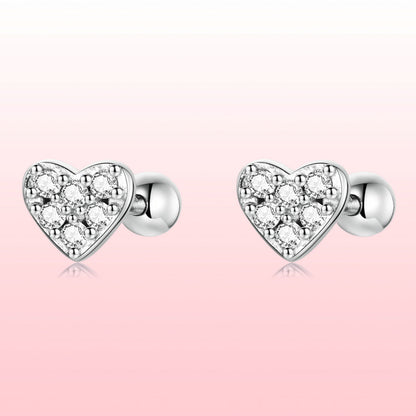 925 Sterling Silver Earrings with Pavé Setting CZ
