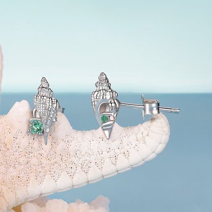 925 Sterling Silver Earrings with Transparent Glass, 5x12mm for Women