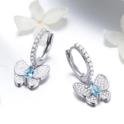 925 Sterling Silver Earrings with Pavé Setting CZ for Women