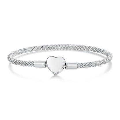 925 Sterling Silver Bracelet 17.0cm Inner Diameter for Women