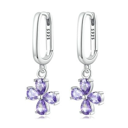 925 Sterling Silver Earrings with Pavé Setting CZ for Women