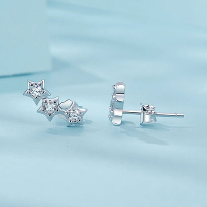 925 Sterling Silver Pavé Setting CZ Earrings for Women