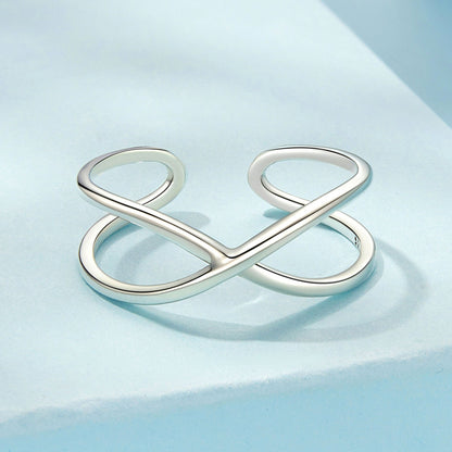 925 Sterling Silver Oxidized 0.7cm Ring for Women