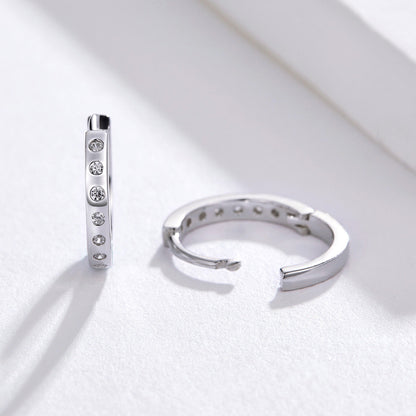 925 Sterling Silver Earrings with Pavé Setting CZ for Women