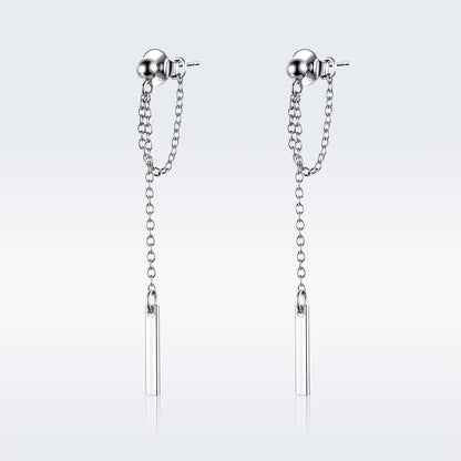 S925 Sterling Silver Plated Platinum Earrings for Women