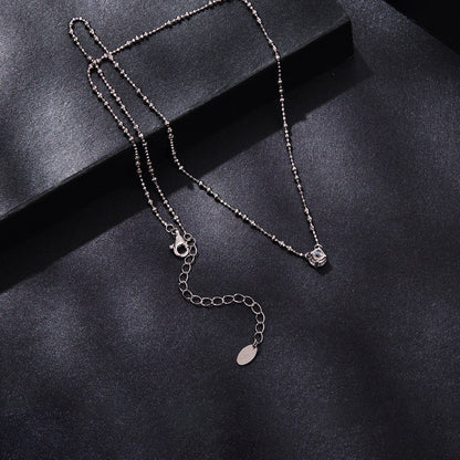 925 Sterling Silver 0.5 Carat Moissanite Necklace for Women