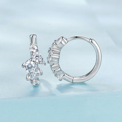 925 Sterling Silver Earrings with CZ White Gold Plating