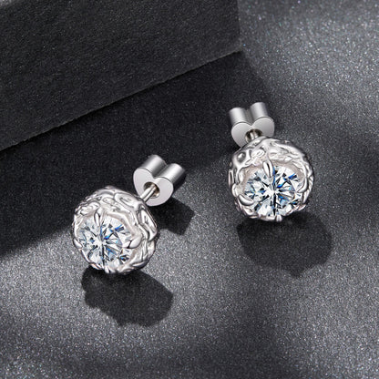 925 Sterling Silver 0.5 Carat Moissanite Earring for Women