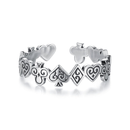925 Sterling Silver Oxidized Silver 0.5cm Ring