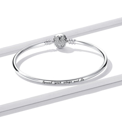 925 Sterling Silver 17.0 cm Oxidized CZ Bracelet for Women