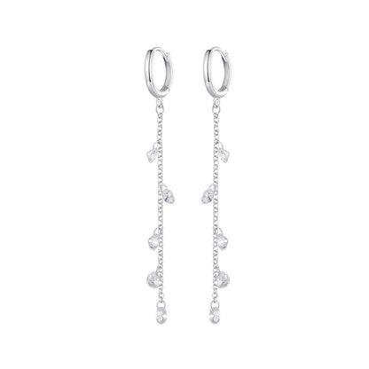 S925 Sterling Silver Pavé Setting CZ Earrings for Women