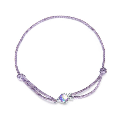 925 Sterling Silver Adjustable 24cm CZ Resin Bracelet for Women