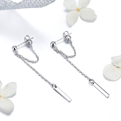S925 Sterling Silver Plated Platinum Earrings for Women